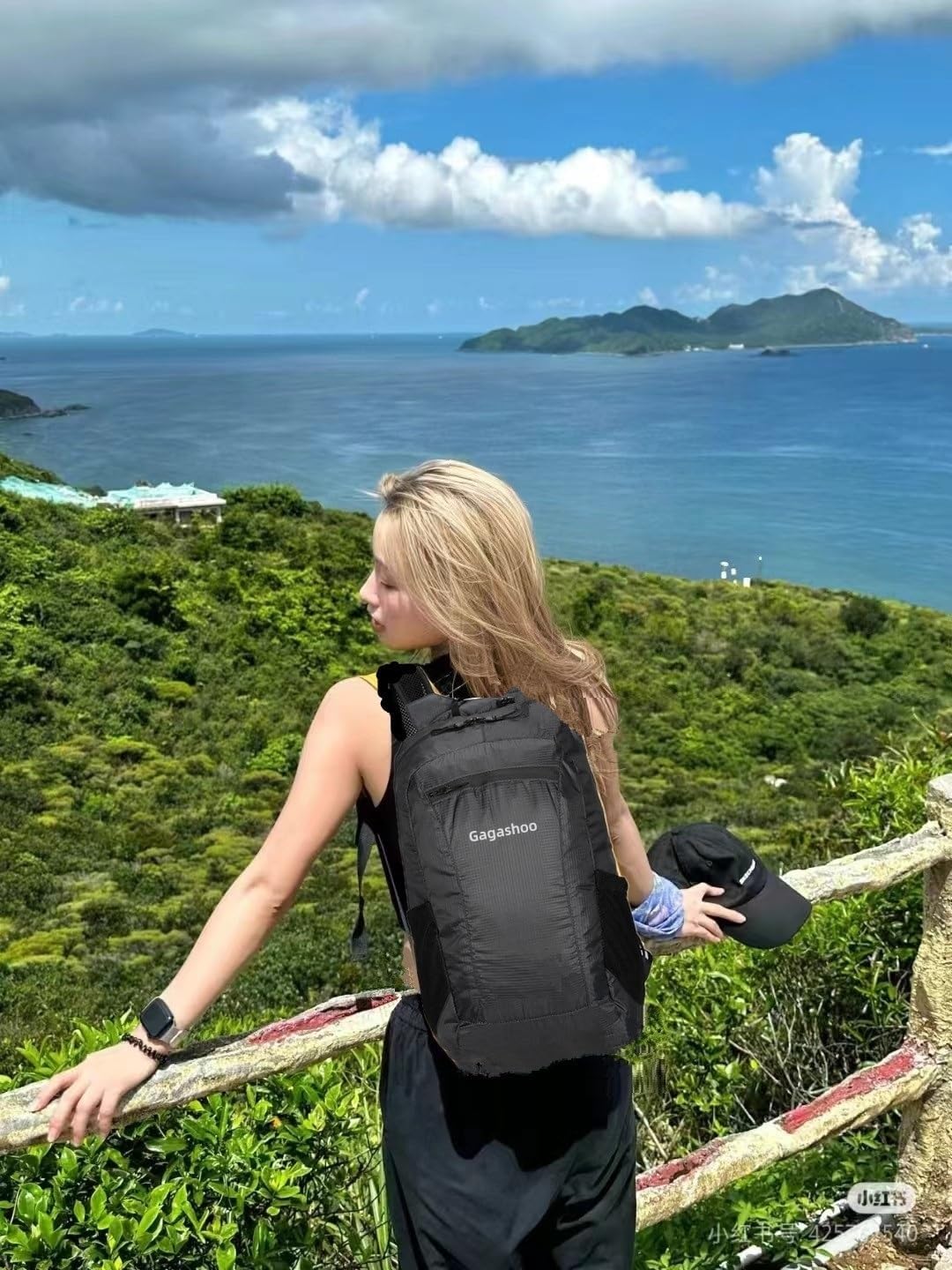 Skiennix Small Foldable Hiking Daypack - Lightweight Casual Backpack for Camping & Travel (Black)