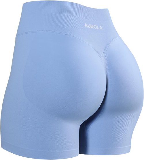 AUROLA Workout Shorts for Women - No Roll-Up, Squat-Proof, Seamless Compression | Available in Multiple Sizes