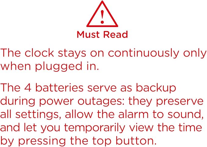 Peakeep Loud Digital Alarm Clock Large Display