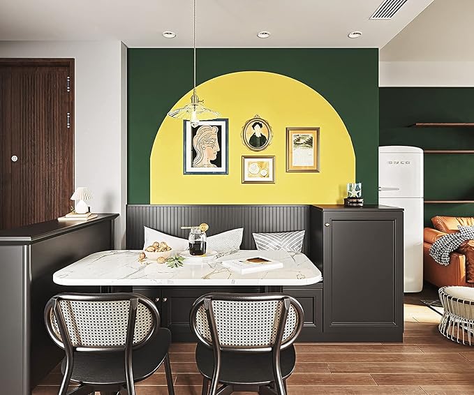Dimoon 236''x17.7'' Yellow Peel and Stick Wallpaper Contact Paper Modern Self