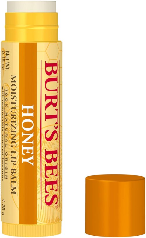 Burt's Bees 100% Natural Moisturizing Lip Balm, Honey with Beeswax - 1 Tube, 0.15 Ounce