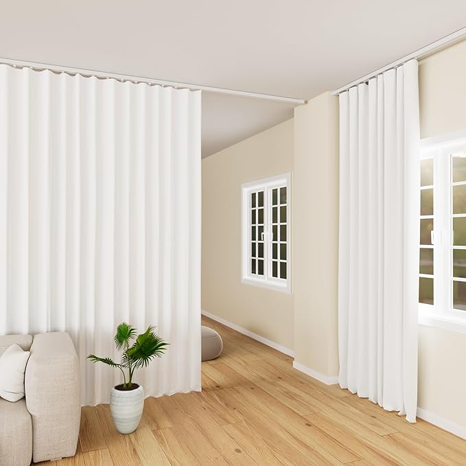 hoeflife Room Divider Curtains Blackout Floor to Ceiling Curtain