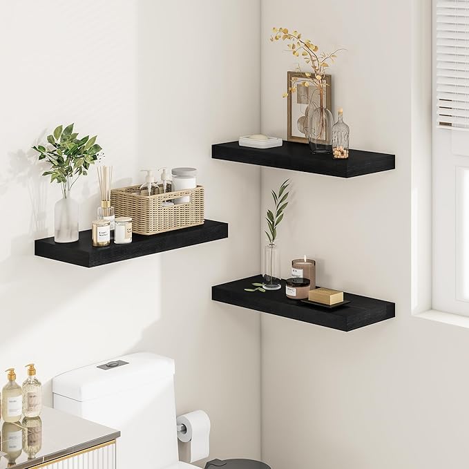 Vivelove 2" Thick Floating Shelves