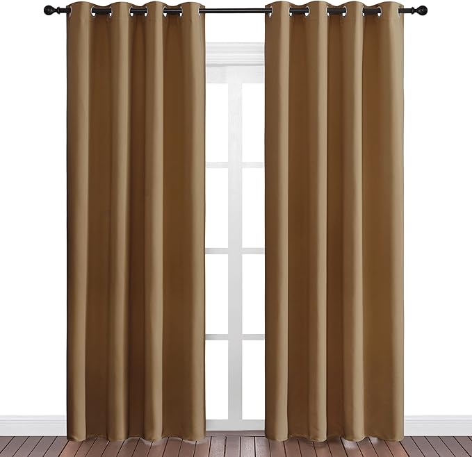 NICETOWN Sleek Blackout Curtains 86 inches Length