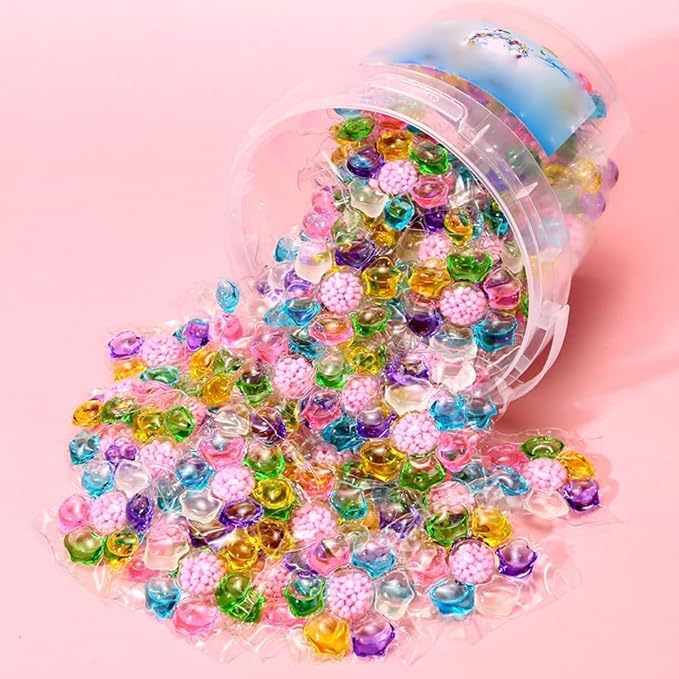 100PCS 7-in-1 Magic Laundry Beads, 9x More Concentrated, Weeks of Freshness, Deep Cleaning Laundry Detergent Capsules, Easy Dissolve Washing Pods for All Fabrics and Colors Clothes (100)