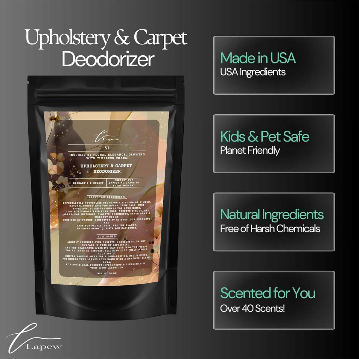 Sì Carpet Freshener Powder 16 oz | Powerful Odor Eliminator for Home | Upholstery Deodorizer | Carpet Deodorizer | Cat Litter Box | Sì Armani Fragrance