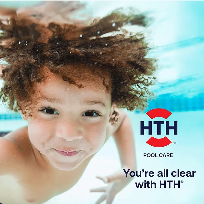 HTH 52047 Swimming Pool Care Salt Shock, Stabilized Chlorinator, 1 dose Treats 10000 gallons, 5x12oz Packets