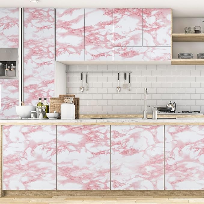 Abyssaly Glossy Marble Contact Paper