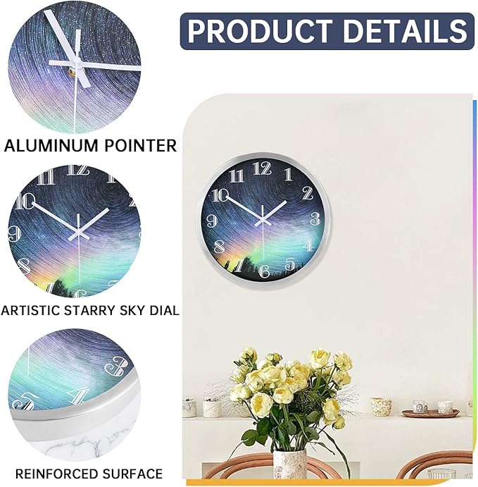Wall Clock Modern 12 Inch Battery Operated Wall Clocks