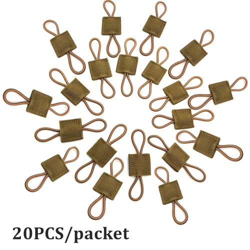 20 Pieces Molle Accessories Tactical Binding Retainer Gear Holder Clip Molle Webbing Binding Ribbon Elastic Buckle Multipurpose for Fixed Tactical Gear,Tactical Backpack Vest Attachments （khaki）