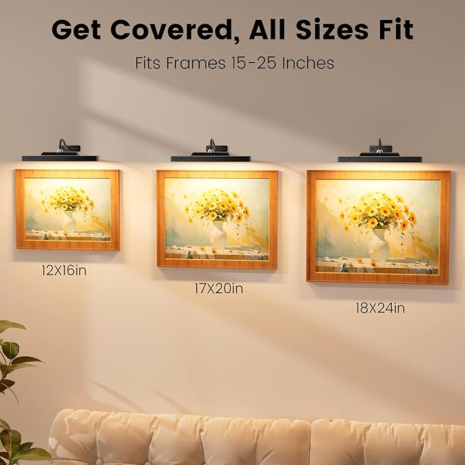Art Frame Picture Light 4Pack, Remote Control Timer 3 Color Temps