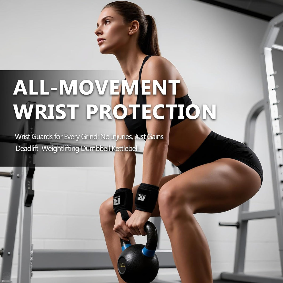 RitFit Weightlifting Wrist Straps - Durable Lifting Wraps for Powerlifting & Strength Training