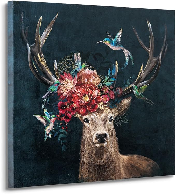 JolyWell Deer Canvas Wall Art