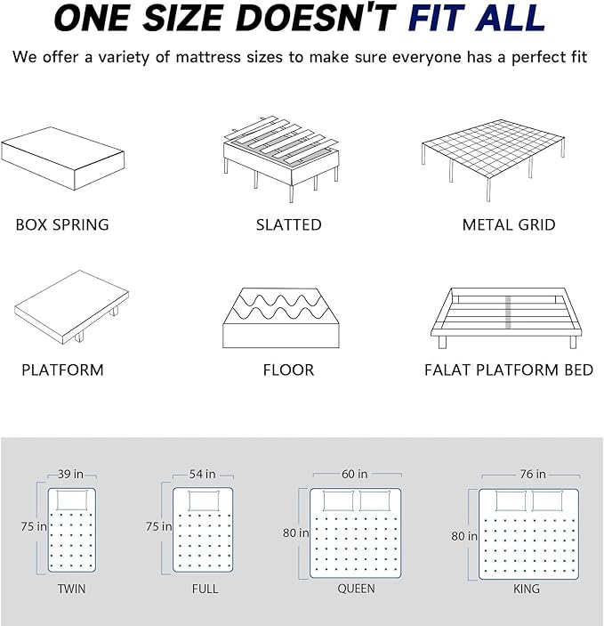 Twin Size Mattress in a Box 10 Inch Hybrid Mattress [Enhanced Stability], Medium Firm Construction with Memory Foam and Pocket Coils, Reinforced Edge Support