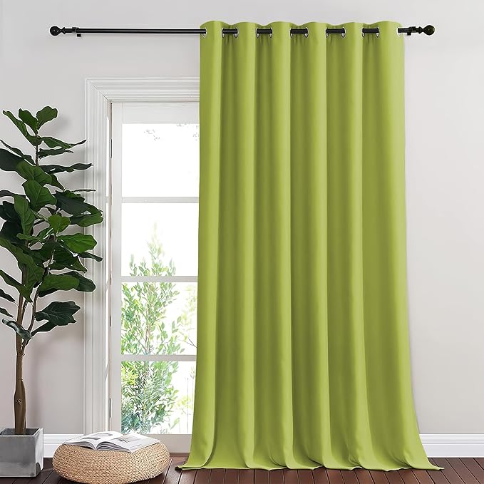 NICETOWN Room Divider Curtain 132 Inches Long, Wide Blackout Sliding Door