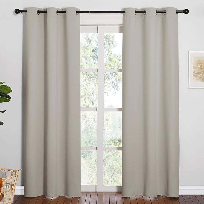 NICETOWN Natural Living Room Blackout Curtains