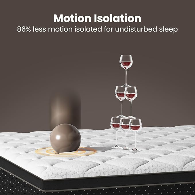 Full Size Mattress 12 Inch, Cooling Gel Hybrid Mattress for Side Sleep and Pain Relief with Extra Lumbar & Shoulder Support, Bed in a Box Fiberglass Free -365 Night Trial CertiPUR-US Certified