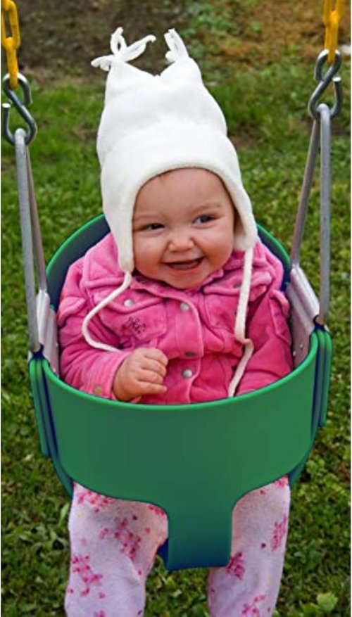 Eastern Jungle Gym Heavy-Duty Toddler Swing Seat - High Back Design with Coated Chains | Blue
