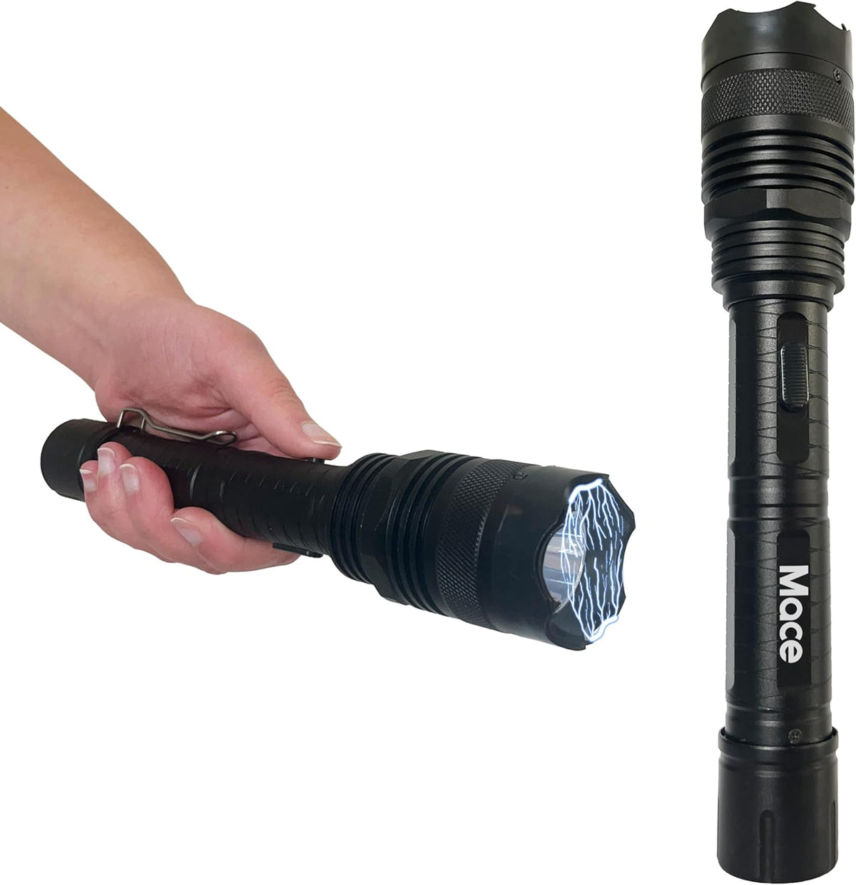 Rechargeable Mace Stun Gun for Self Defense - High Voltage with Bright LED Light