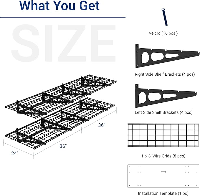 FLEXIMOUNTS 2-Pack 2x6ft Garage Shelving