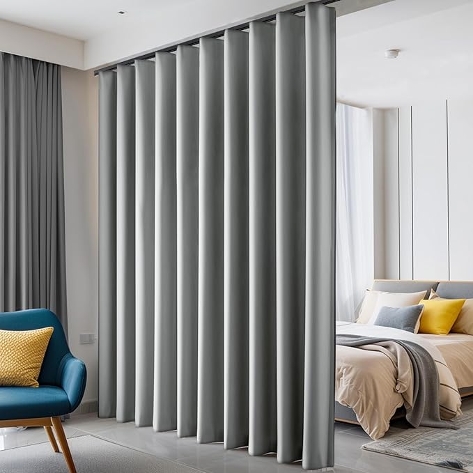 hoeflife Room Divider Curtains Blackout Floor to Ceiling Curtain