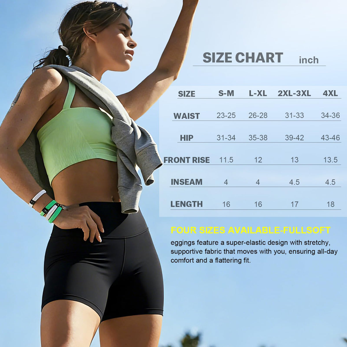 FULLSOFT High Waisted Biker Shorts for Women-5" Tummy Control Fitness Athletic Workout Exercise Shorts for Women Running Yoga Gym Soft Work Out Shorts Ropa Deportiva para Mujer (Tea Green,S-M)