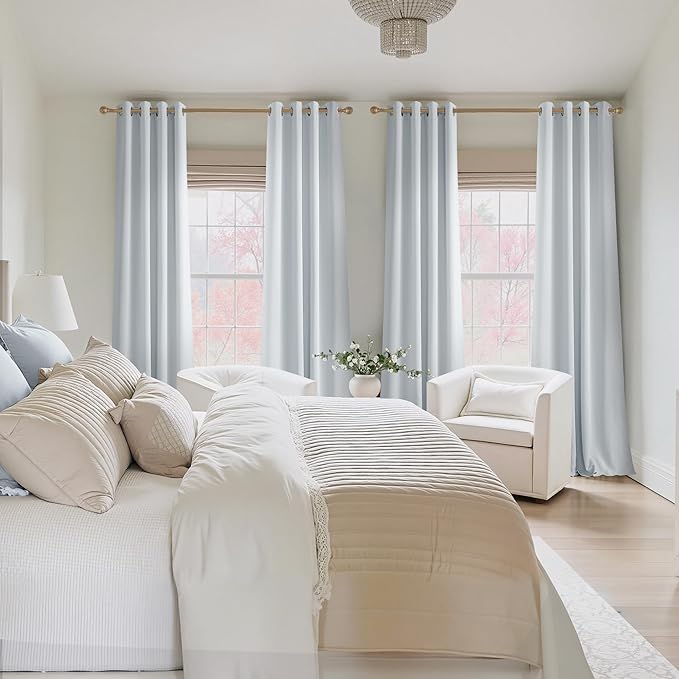 NICETOWN Greyish White Ring Top Panels