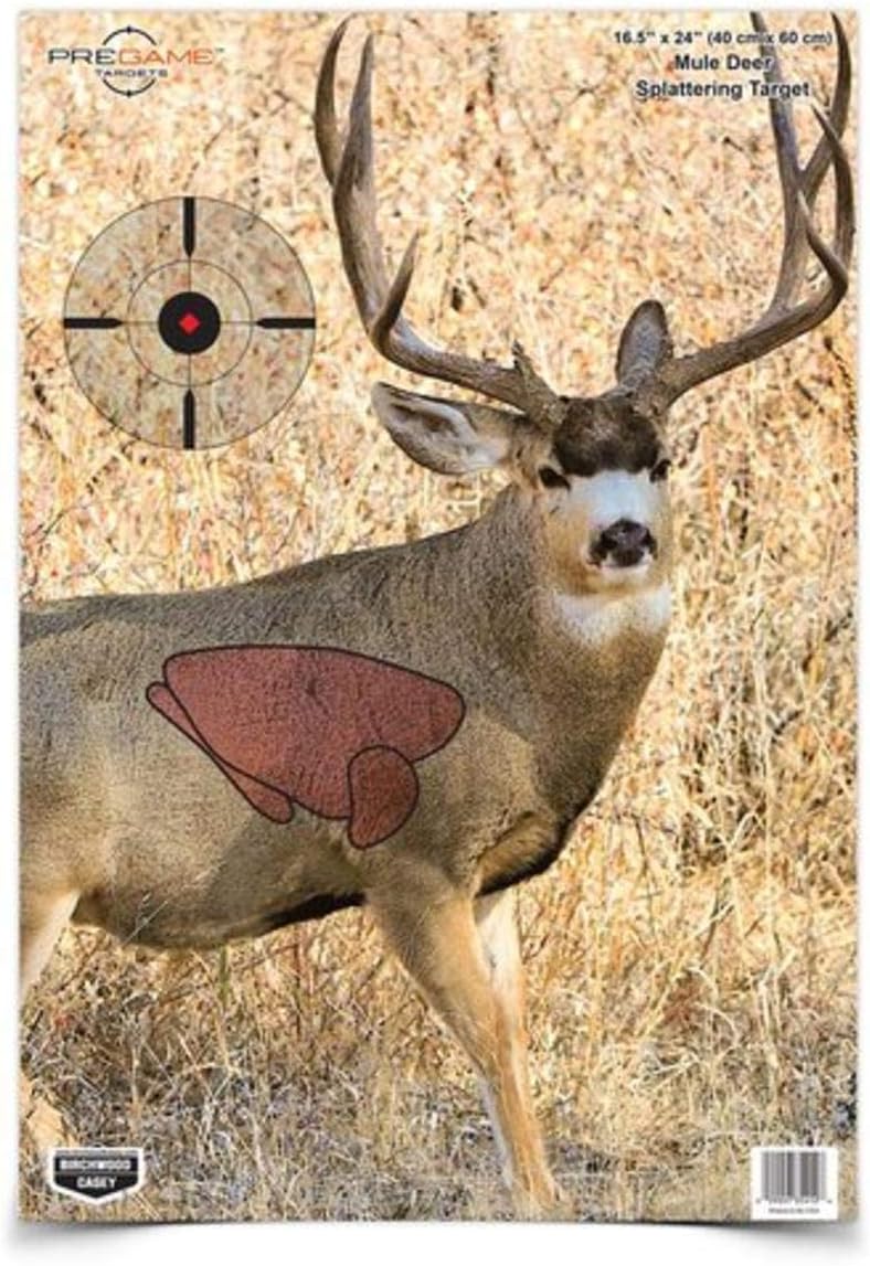 Pregame Big Game Animal Targets - 16.5" x 24" Photo-Realistic Splattering Targets - 3 Pack for All Guns & Calibers