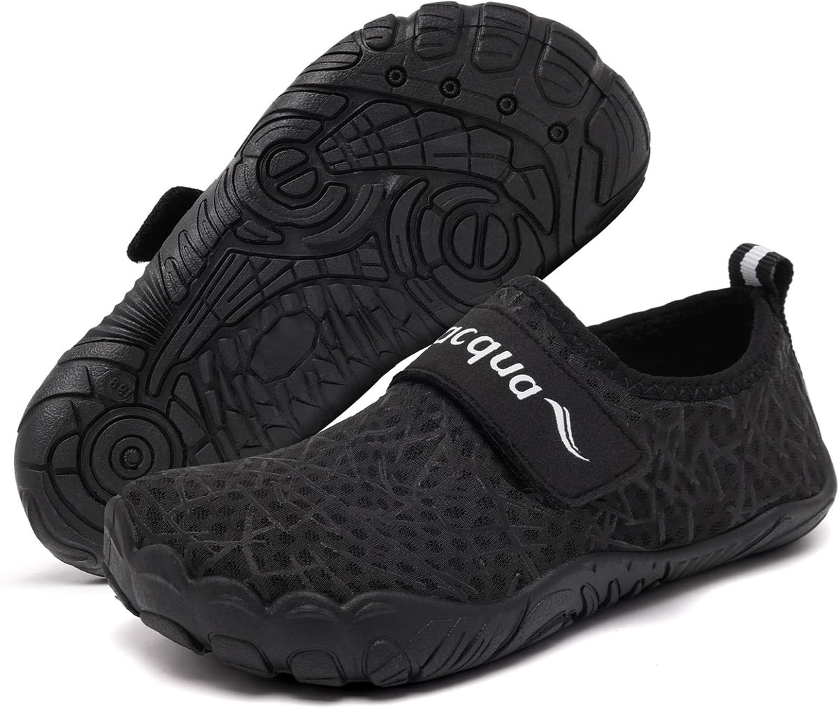 Racqua Kids Water Shoes - Non-Slip Quick Dry Aqua Shoes for Beach & Pool | Lightweight for Boys & Girls