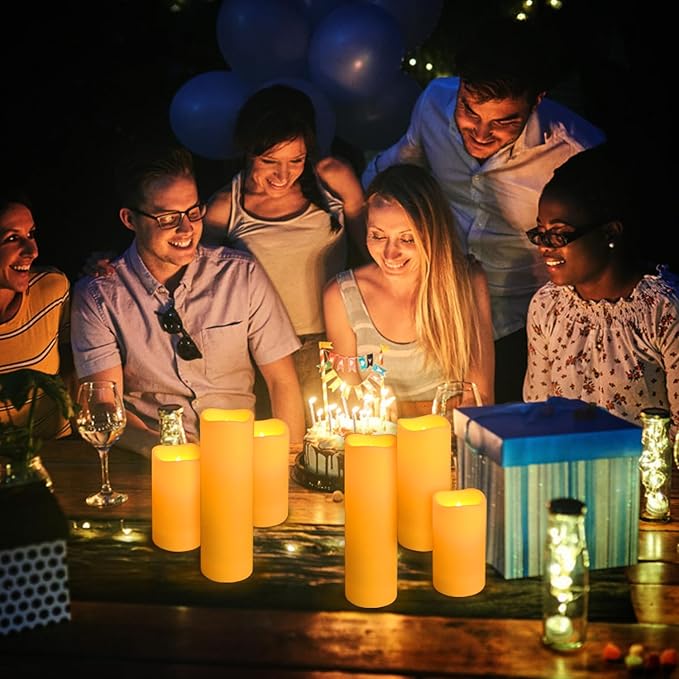 96 Packs Flameless Led Candles, Battery Candles,Simulate Flame,Waterproof Outdoor Indoor Candles -Key Remotes and Cycling 24 Hours Timer for Wedding,Halloween,