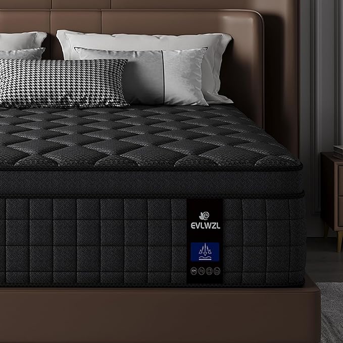14 Inch Queen Mattress, Medium Firm Hybrid Queen Mattresses, Memory Foam Mattress in a Box with Individually Wrapped Pocket Springs, Reinforced Edge Support, Pressure Relief, Motion Isolation