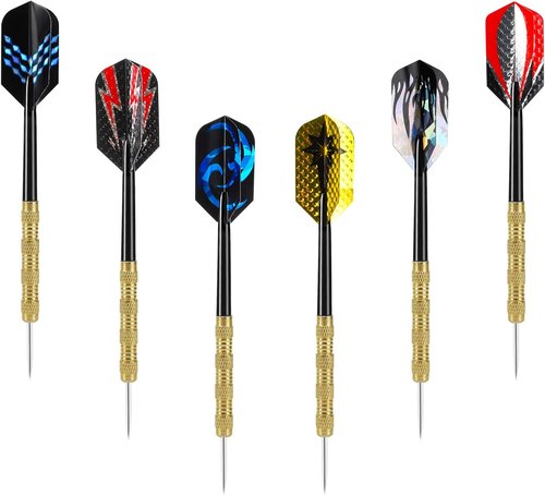Accmor Steel Tip Darts - 18 Grams Professional Metal Darts Set for Dartboard Play