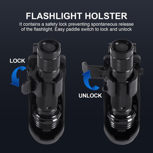 SAOPRKLER Tactical Flashlight Holder for Duty Belt