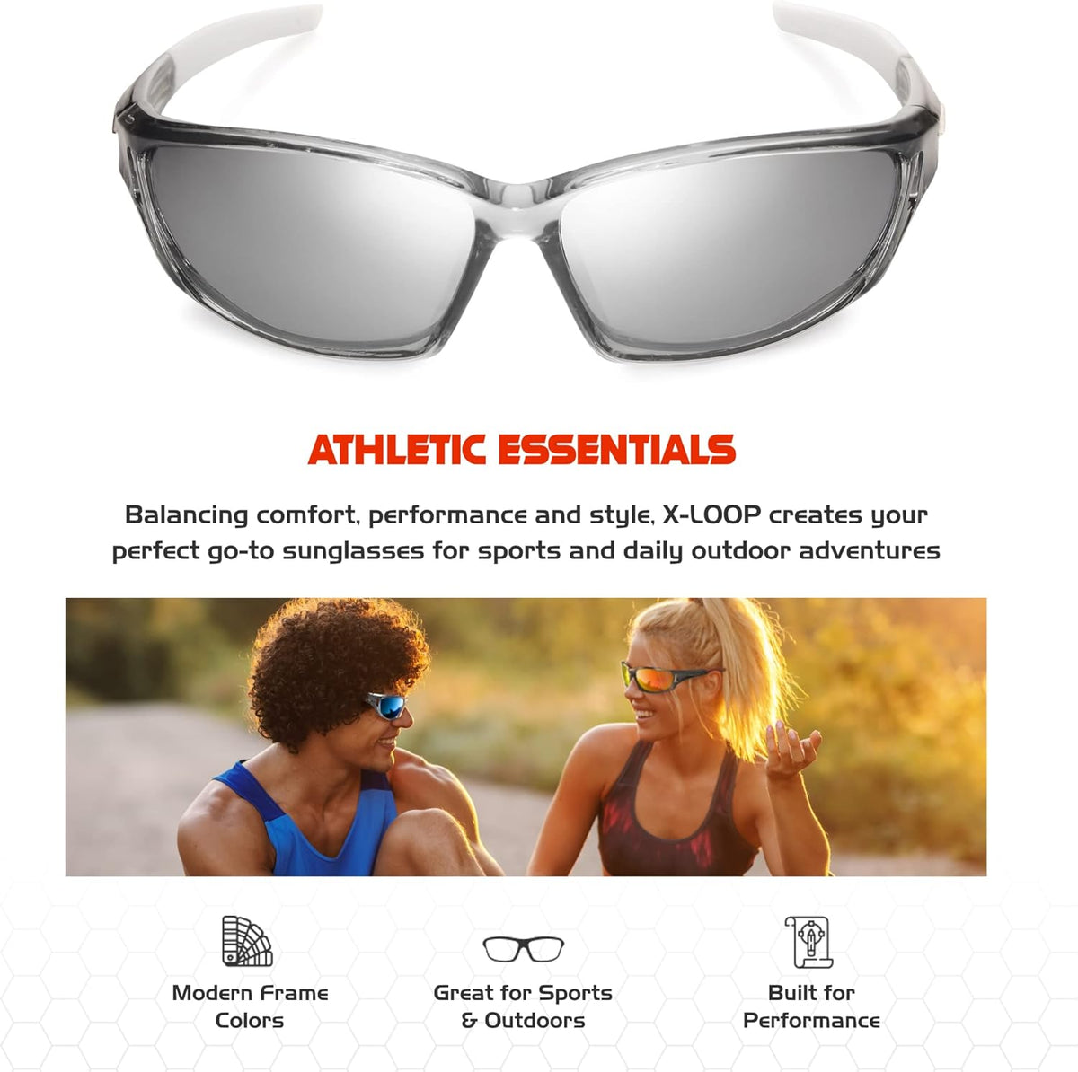 Polarized Sports Sunglasses for Men - UV400 Protection for Baseball, Running, Cycling & Golf