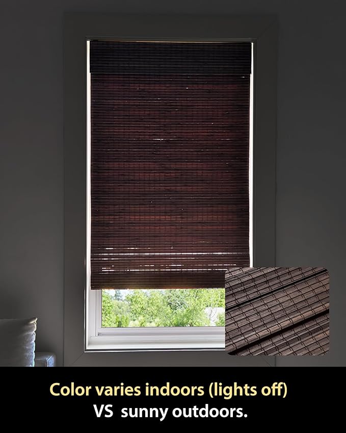 UNISHADES Cordless Bamboo Roman Shades