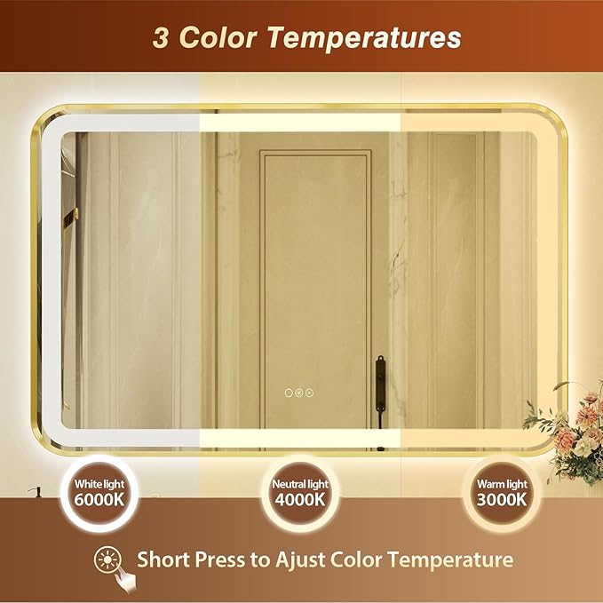 36x60 Inch LED Bathroom Mirror