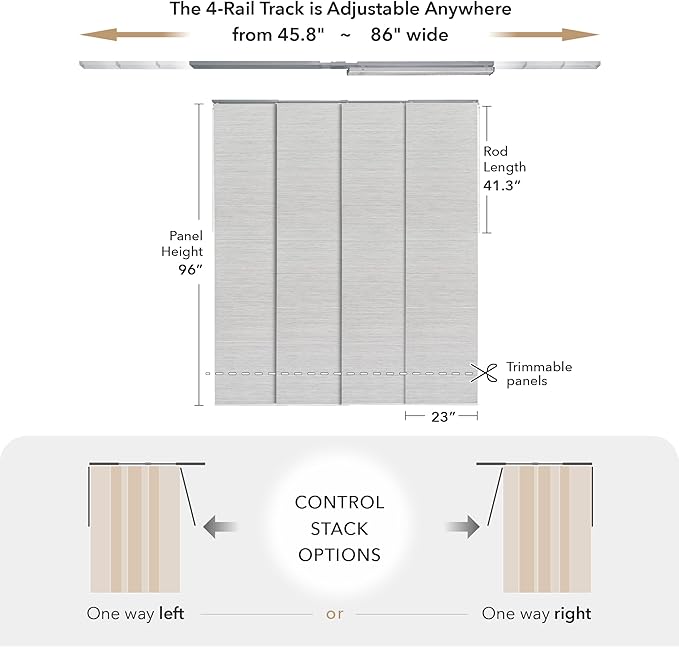GoDear Design Adjustable Vertical Blinds