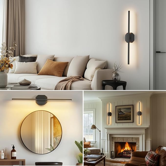 Wall Sconces Set of Two Battery Operated Wall Sconce, Wireless Wall Light USB