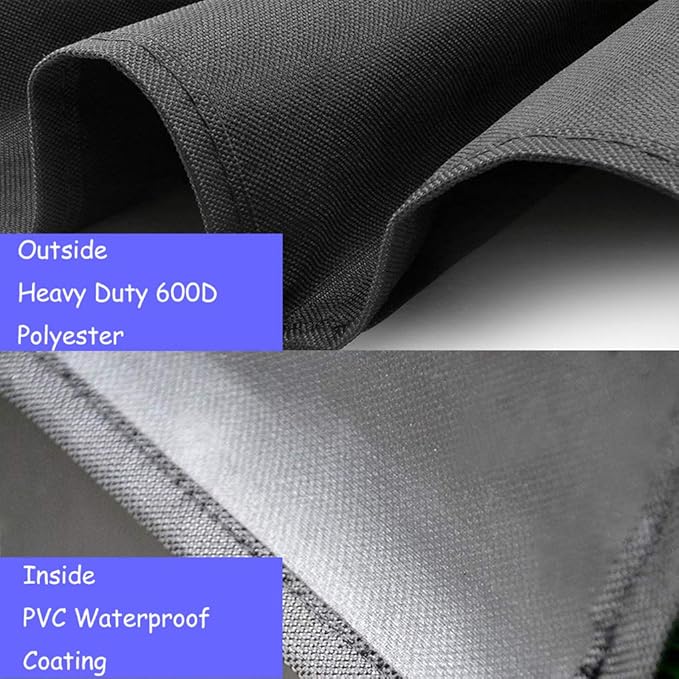 Heavy Duty Waterproof Grill Cover for Char-Griller 2121,2828,2727,2929 Grills and Char-Griller Smokers Without Side Fire Box,Black