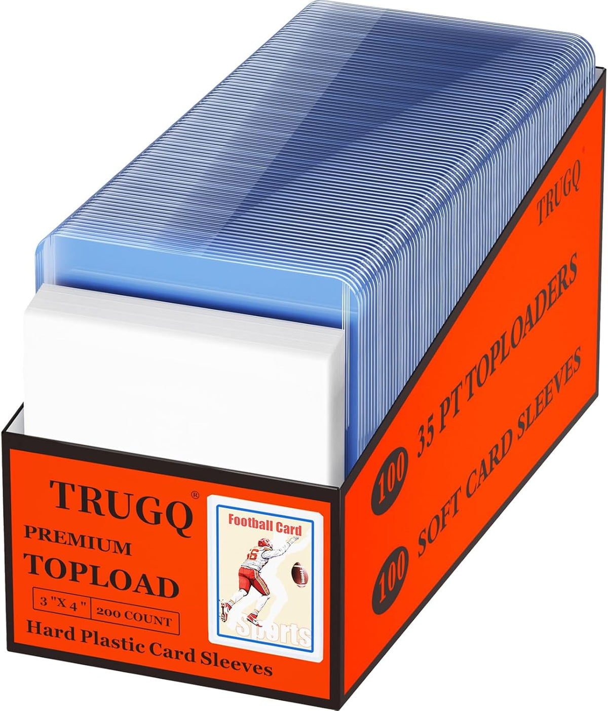 Skiennix 200 Card Sleeves - Toploaders & Soft Protectors for Trading Cards | 3" x 4" Size