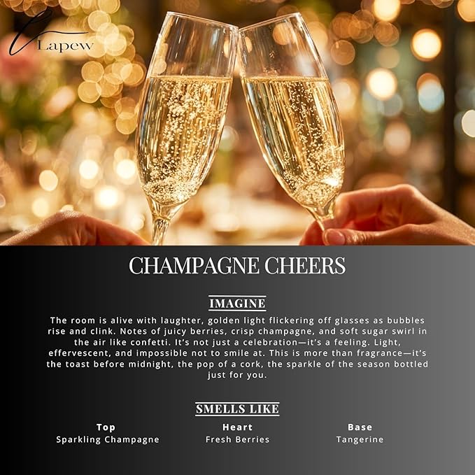Lapew Champagne Cheers Scented Cleaning Bundle | Carpet Deodorizer Powder (16 oz) & Mop Soap Concentrate (36 oz) | Pet-Friendly Odor Eliminator