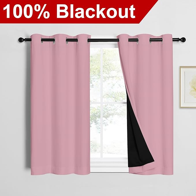 NICETOWN 100% Blackout Short Curtains