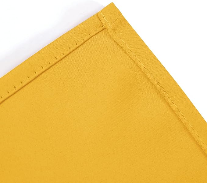 LEMOMO Blackout Curtains 66 x 72 Inch Long Yellow Curtains Set of 2 Panels Room