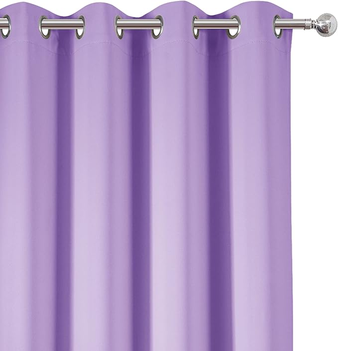 LEMOMO Lavender Blackout Curtains 38 x 63 Inch Length/Set of 2 Curtain