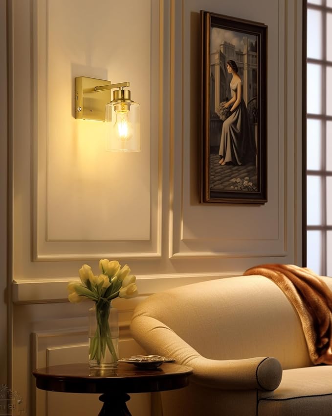 Rayogale Rechargeable Wall Sconce, Easy Install Dimmable Wireless Wall Lamps