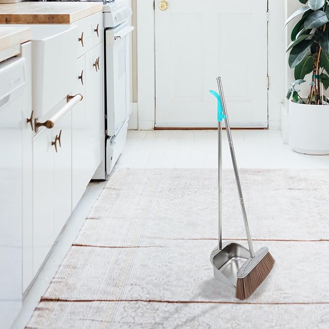 Ergonomic Handle Broom Dustpan Set Indoor House Cleaning Tool Broom and Dustpan for Home