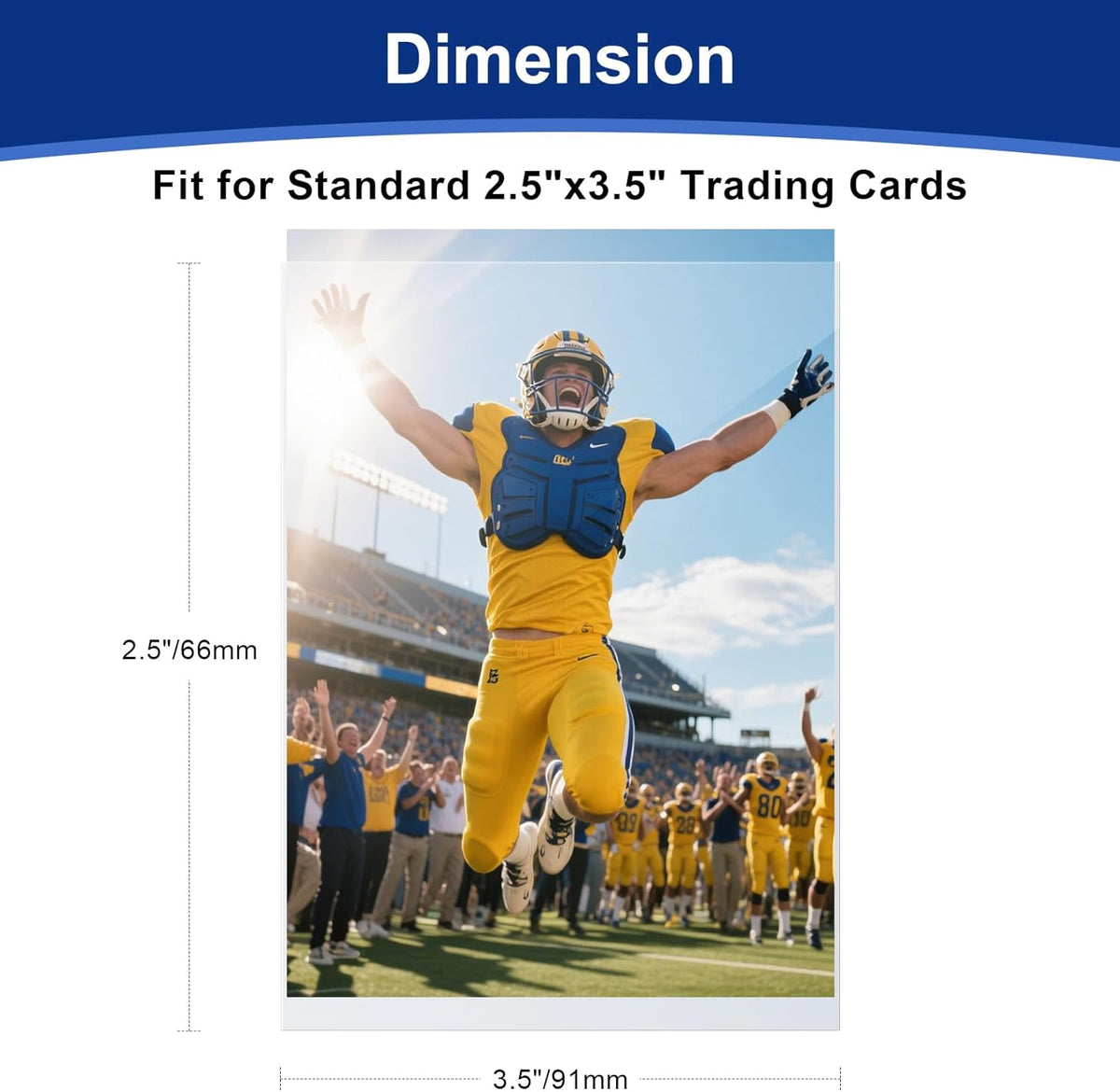 Ultra-Clear Trading Card Sleeves - 100 Pcs Top Loading Protectors for Standard 2.5" X 3.5" Cards