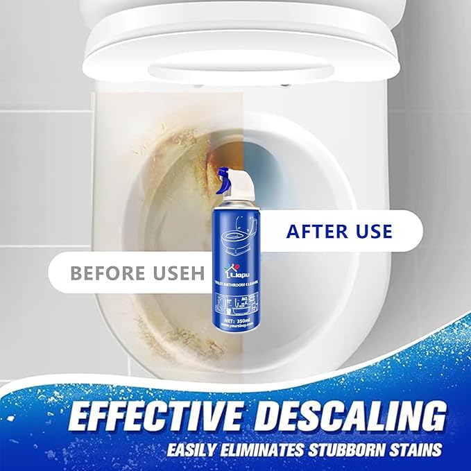 Powerful Toilet Bowl Cleaner ?€? Rapid Stain Remover, Eliminates Limescale & Odors, Fresh Mint Scent, Eco-Friendly Formula, Safe for Pipes & Septic Tanks (1)