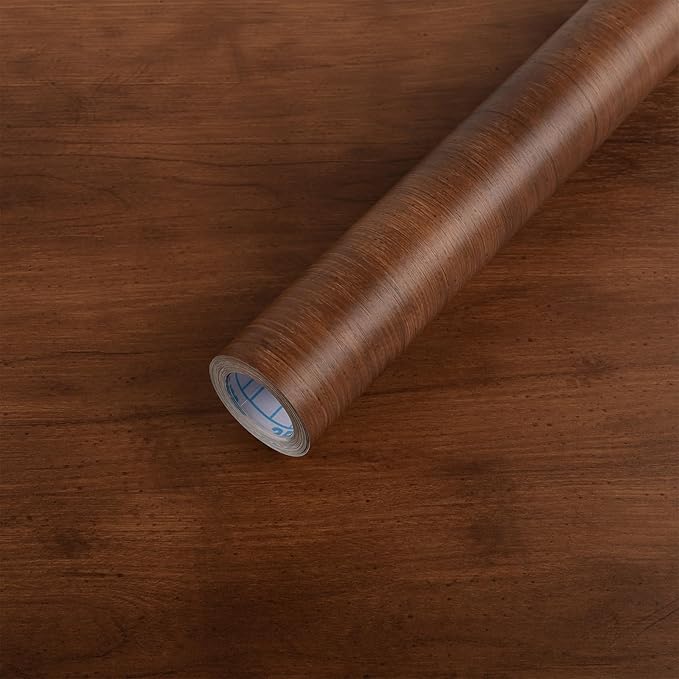 Abyssaly Wood Contact Paper, Faux Wood Grain Vinyl Wrap Self Adhesive