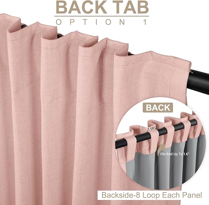 100% Blackout Shield Linen Blackout Sliding Door Curtains